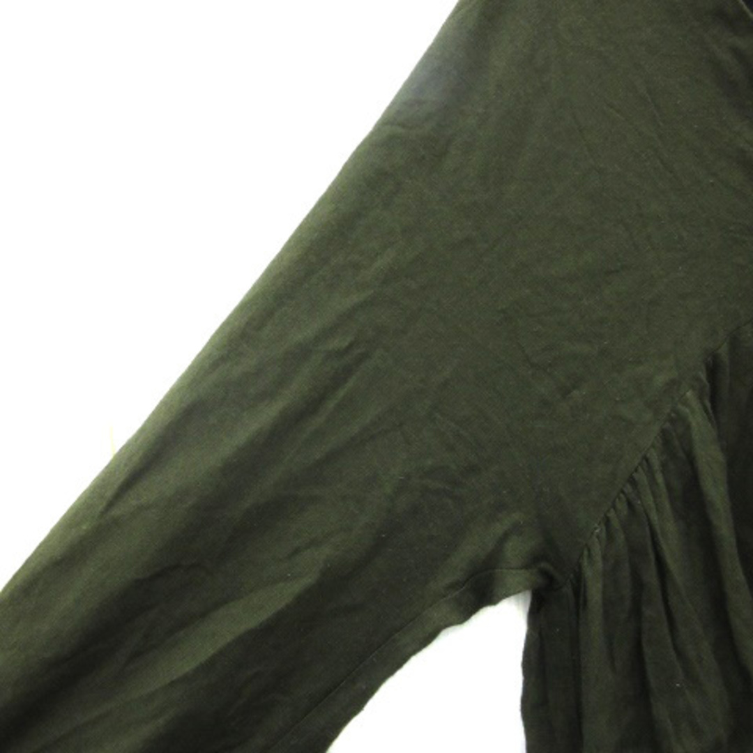 ザラ トラファルック ワンピース ひざ丈 長袖 大きいサイズ XXL カーキ レディースのワンピース(ひざ丈ワンピース)の商品写真