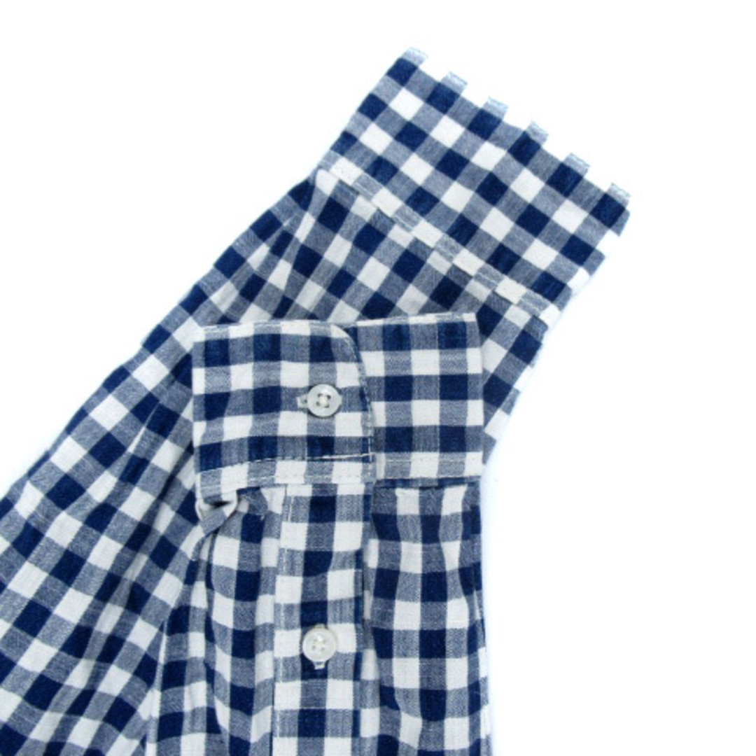moussy(マウジー)のマウジー 15th カジュアルシャツ 長袖 ギンガムチェック柄 F 紺 白 レディースのトップス(シャツ/ブラウス(長袖/七分))の商品写真
