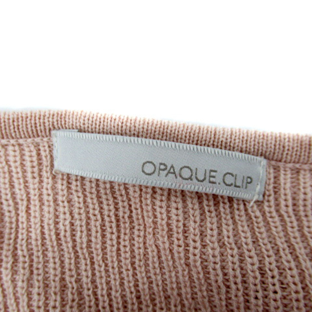 OPAQUE.CLIP(オペークドットクリップ)のオペークドットクリップ ニット カットソー 半袖 38 M ピンクベージュ レディースのトップス(ニット/セーター)の商品写真