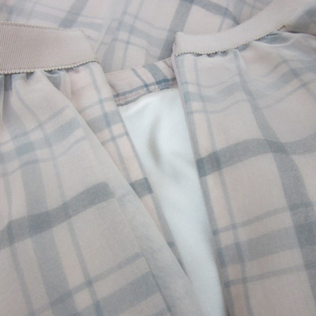 Cynthia Rowley(シンシアローリー)のシンシアローリー フレアスカート ミニ丈 チェック柄 チュール 2 ピンク レディースのスカート(ミニスカート)の商品写真