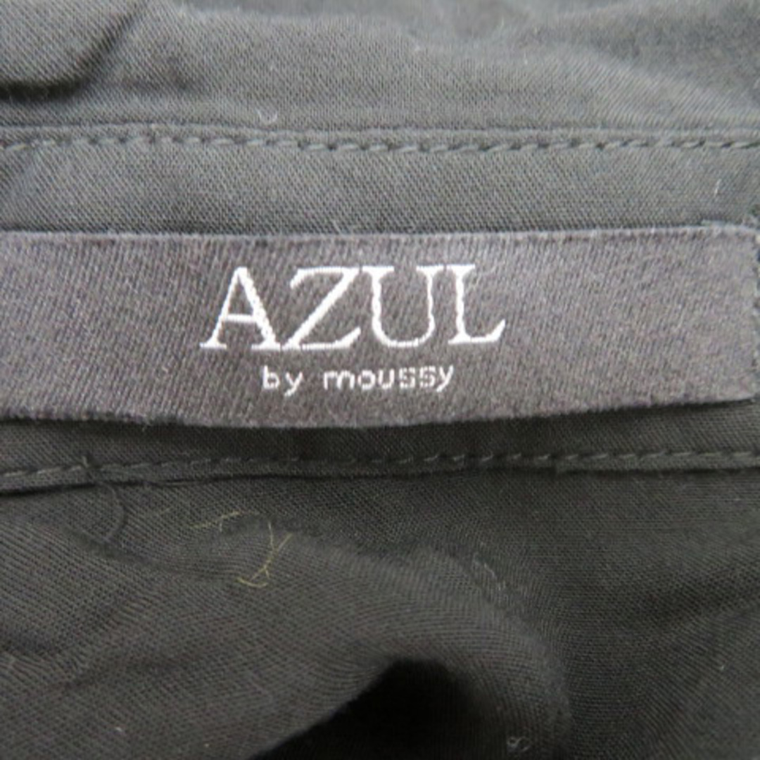 AZUL by moussy(アズールバイマウジー)のアズールバイマウジー カジュアルシャツ 長袖 無地 オーバーサイズ M 黒 レディースのトップス(シャツ/ブラウス(長袖/七分))の商品写真