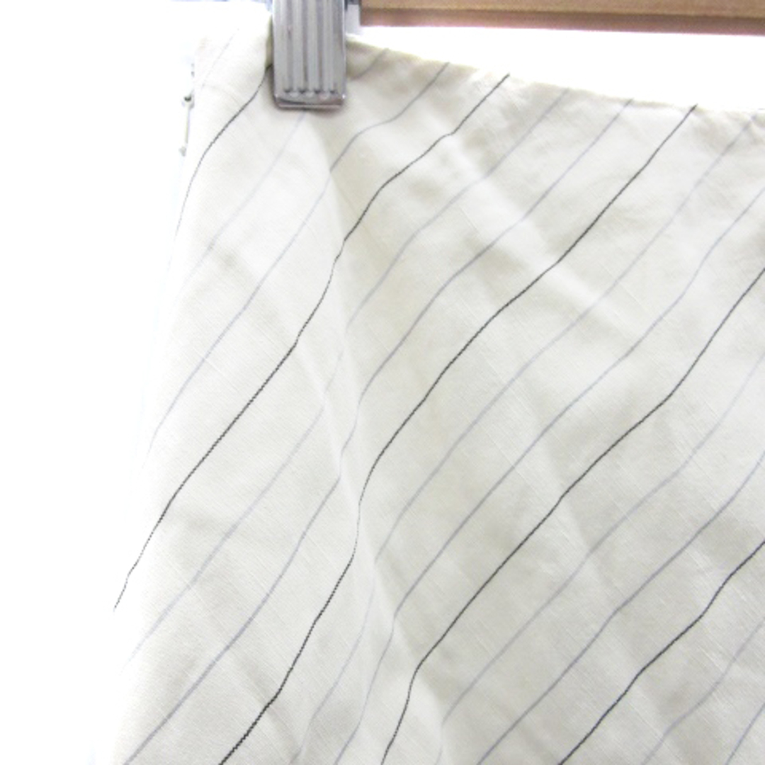 ランズエンド タイトスカート ミモレ丈 麻 リネン シルク混 9AR 白 レディースのスカート(ひざ丈スカート)の商品写真