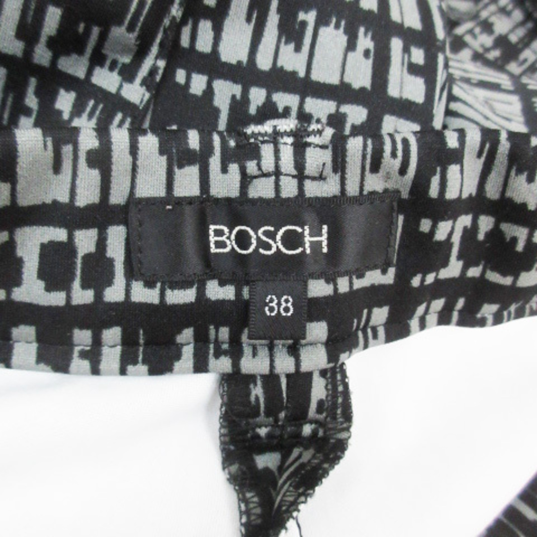 BOSCH(ボッシュ)のボッシュ スキニーパンツ ロング丈 ストレッチ素材 総柄 38 M グレー 黒 レディースのパンツ(その他)の商品写真