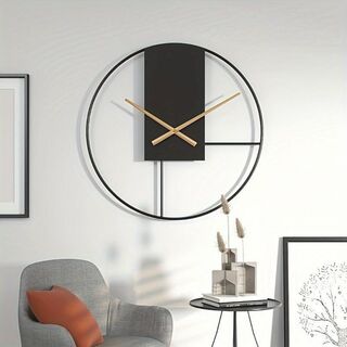 掛け時計 シンプル モダン 静音 アナログ  北欧 ウォール  リビング 壁掛け(掛時計/柱時計)
