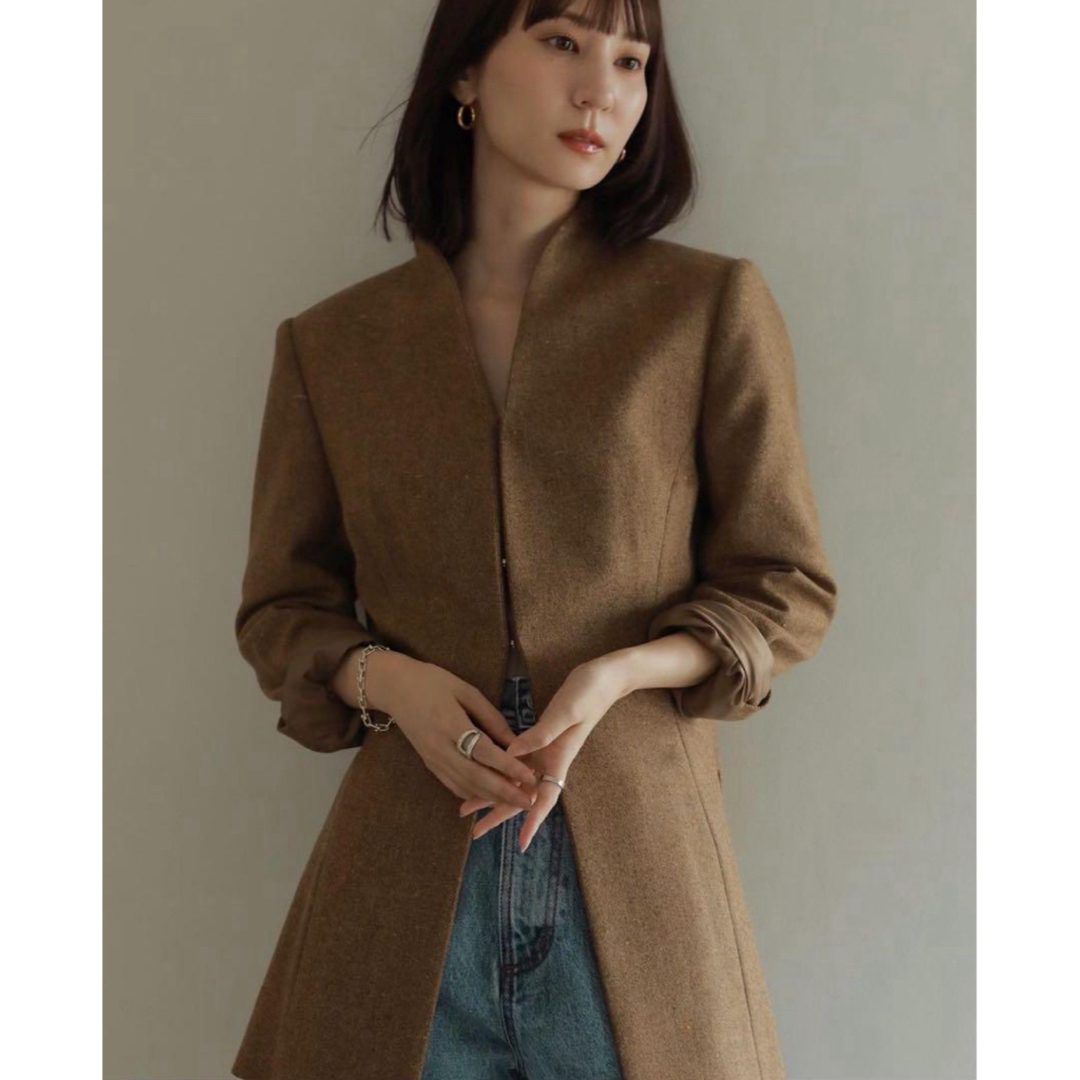 TODAYFUL(トゥデイフル)のlouren waistshape color nep tweed jacket レディースのジャケット/アウター(ノーカラージャケット)の商品写真