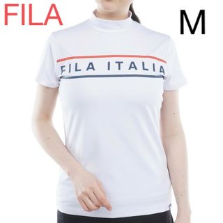 フィラ(FILA)のフィラ　ゴルフ　レディース　Mサイズ　ホワイト　ハイネック　半袖Tシャツ(ウエア)