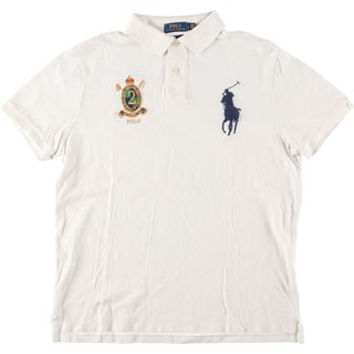 ラルフローレン(Ralph Lauren)の古着 ラルフローレン Ralph Lauren POLO RALPH LAUREN CUSTOM SLIM FIT ビッグポニー 半袖 ポロシャツ メンズL /eaa444394(ポロシャツ)