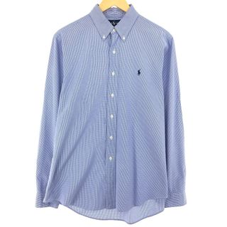 ラルフローレン(Ralph Lauren)の古着 ラルフローレン Ralph Lauren CUSTOM FIT ギンガムチェック 長袖 ボタンダウンチェックシャツ メンズL /eaa446775(シャツ)