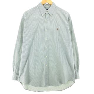 ラルフローレン(Ralph Lauren)の古着 ラルフローレン Ralph Lauren BLAKE 長袖 ボタンダウンチェックシャツ メンズL /eaa446776(シャツ)