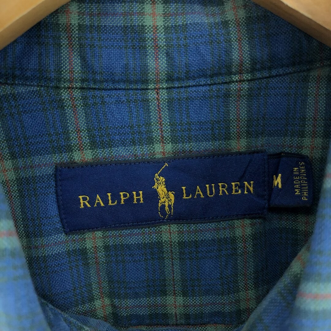 Ralph Lauren(ラルフローレン)の古着 ラルフローレン Ralph Lauren 長袖 ボタンダウンチェックシャツ メンズM /eaa446780 メンズのトップス(シャツ)の商品写真