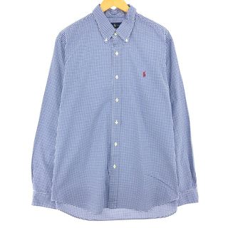 ラルフローレン(Ralph Lauren)の古着 ラルフローレン Ralph Lauren ギンガムチェック 長袖 ボタンダウンチェックシャツ メンズXL /eaa446781(シャツ)