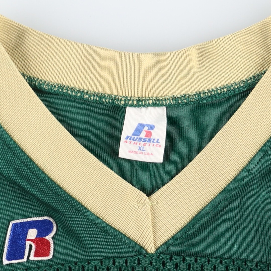 古着 ラッセル Russell Vネック メッシュ ゲームシャツ フットボールシャツ USA製 メンズXL /eaa441714 メンズのトップス(Tシャツ/カットソー(半袖/袖なし))の商品写真