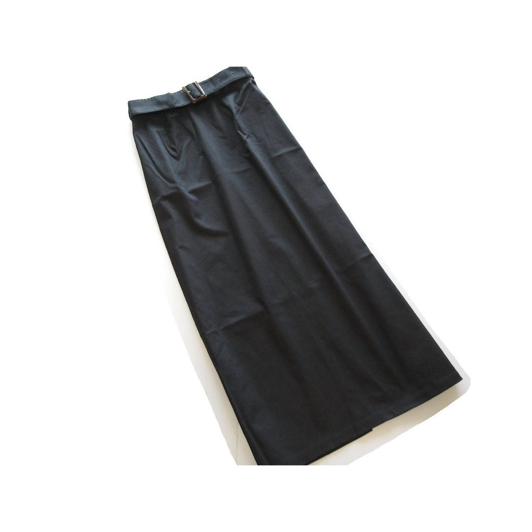 NICE CLAUP(ナイスクラップ)の新品NICE CLAUP ベルト付きストレッチナロースカート/GR レディースのスカート(ロングスカート)の商品写真