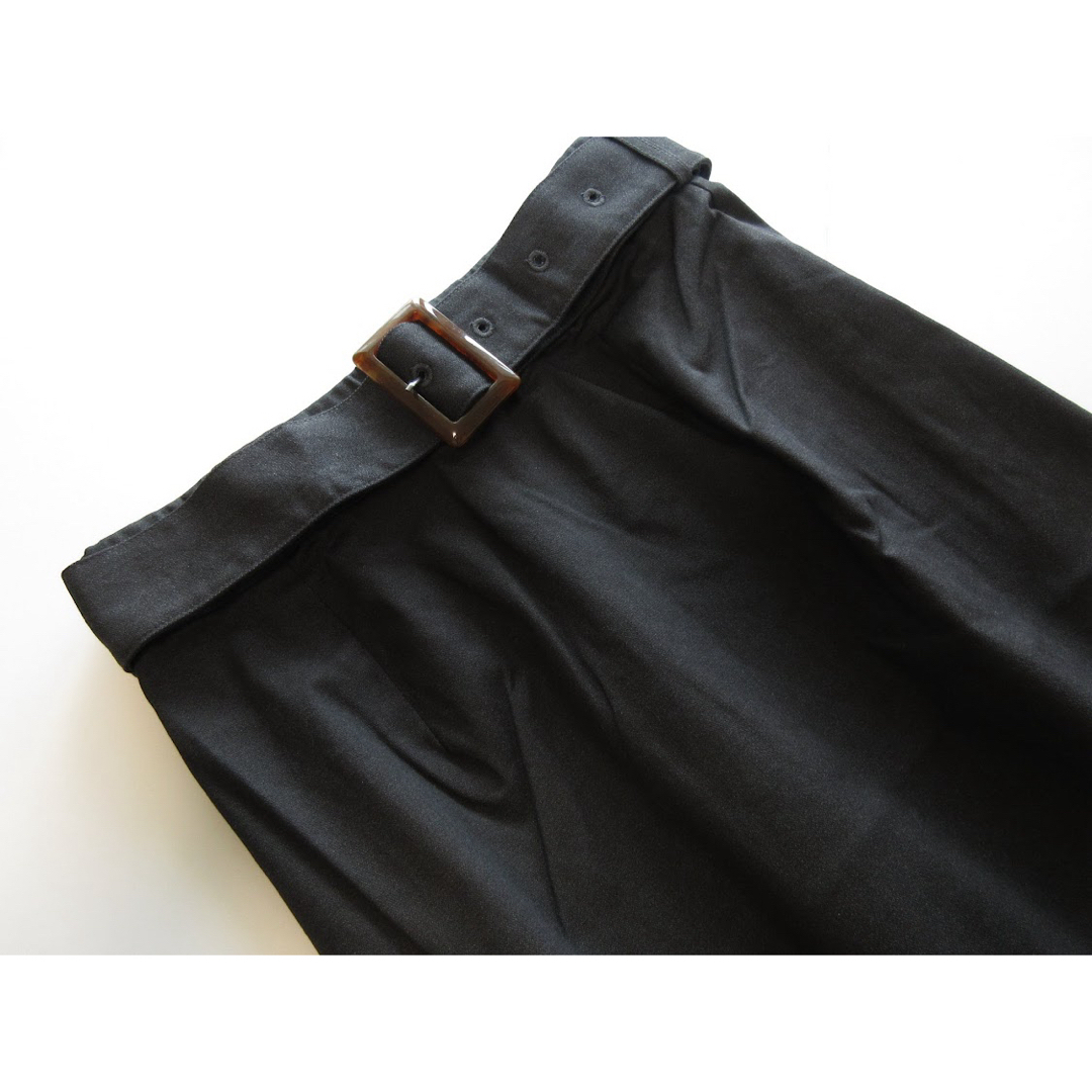 NICE CLAUP(ナイスクラップ)の新品NICE CLAUP ベルト付きストレッチナロースカート/GR レディースのスカート(ロングスカート)の商品写真