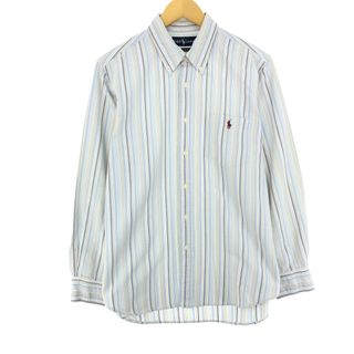 ラルフローレン(Ralph Lauren)の古着 ラルフローレン Ralph Lauren CUSTOM FIT 長袖 ボタンダウンストライプシャツ メンズL /eaa442101(シャツ)