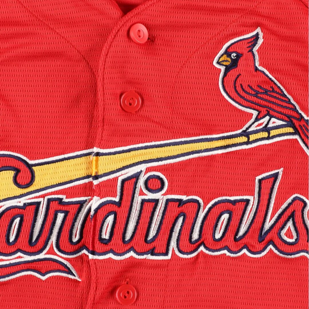 古着 00年代 マジェスティック MAJESTIC MLB ST. LOUIS CARDINALS セントルイスカージナルス ナンバリング ゲームシャツ ベースボールシャツ メンズXXL /eaa445673 メンズのトップス(Tシャツ/カットソー(半袖/袖なし))の商品写真