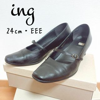 イング(INGNI)のイング　パンプス【24cm・EEE】ベルト　リクルート　仕事用　ビジネスシューズ(ハイヒール/パンプス)