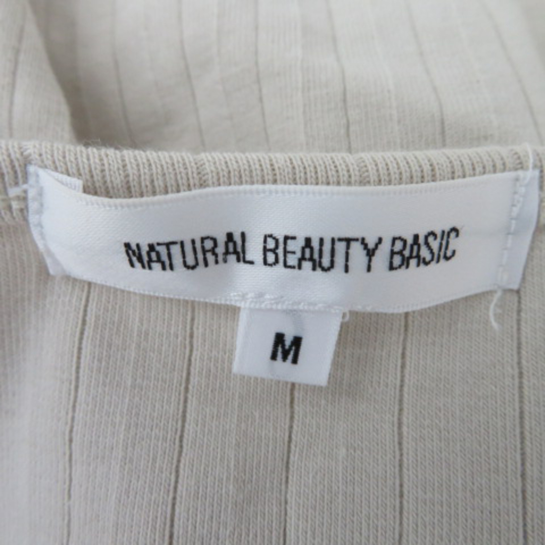 NATURAL BEAUTY BASIC(ナチュラルビューティーベーシック)のナチュラルビューティーベーシック カットソー 五分袖 ラウンドネック 無地 M レディースのトップス(その他)の商品写真