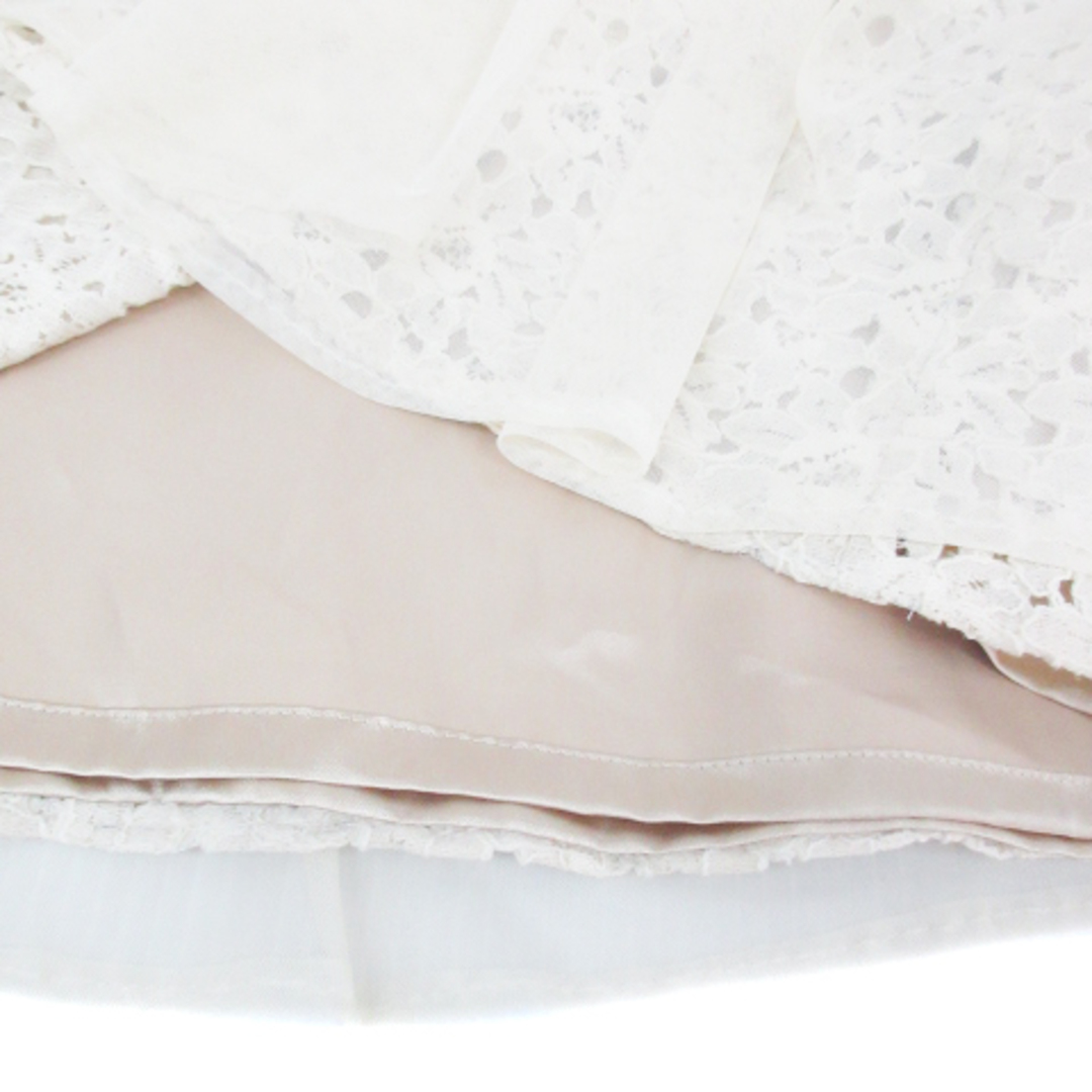 メトリーゼ フレアスカート チュールスカート ひざ丈 9 M ベージュ 黒 レディースのスカート(ひざ丈スカート)の商品写真