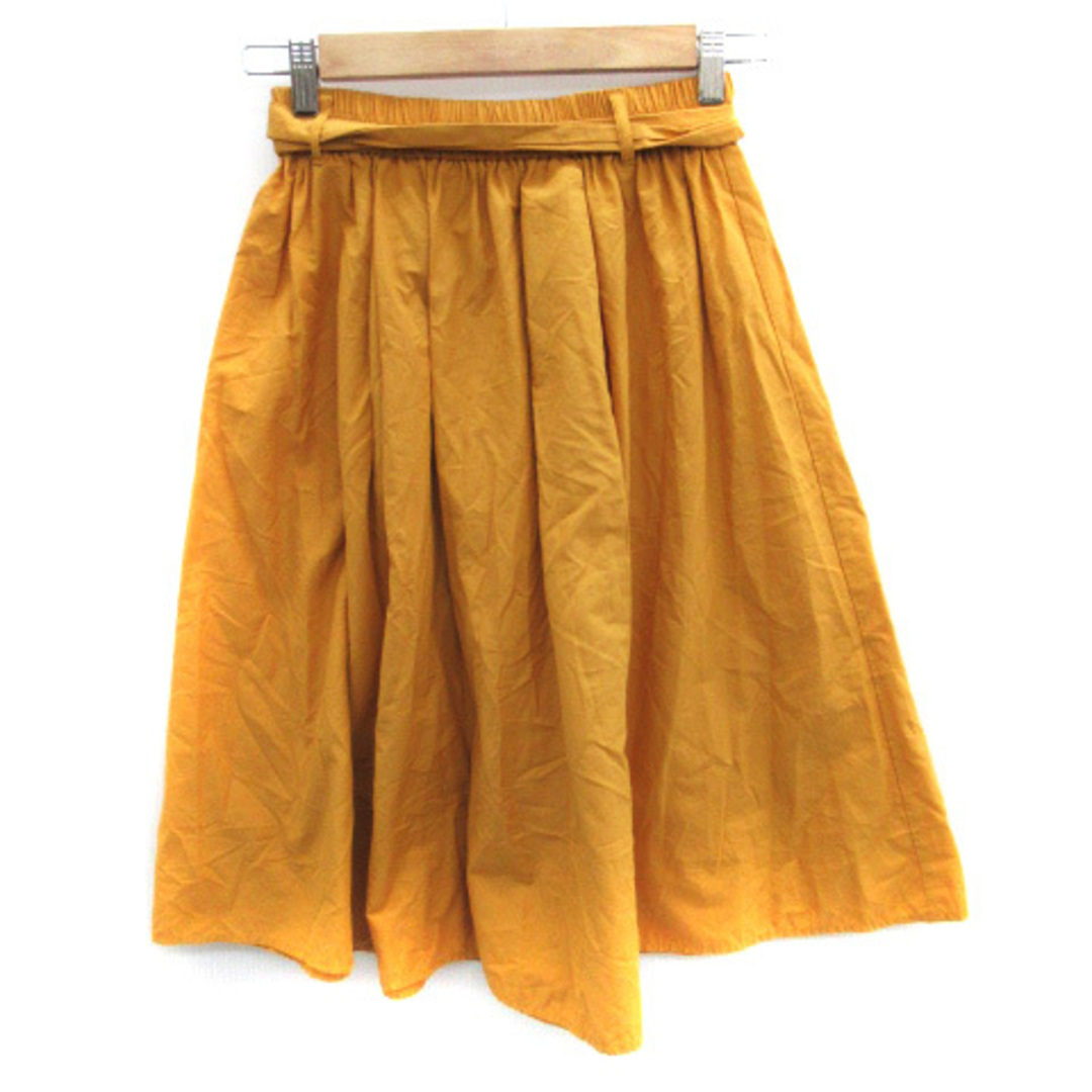Rope' Picnic(ロペピクニック)のロペピクニック フレアスカート ベルト付き 38 M マスタードイエロー レディースのスカート(ひざ丈スカート)の商品写真