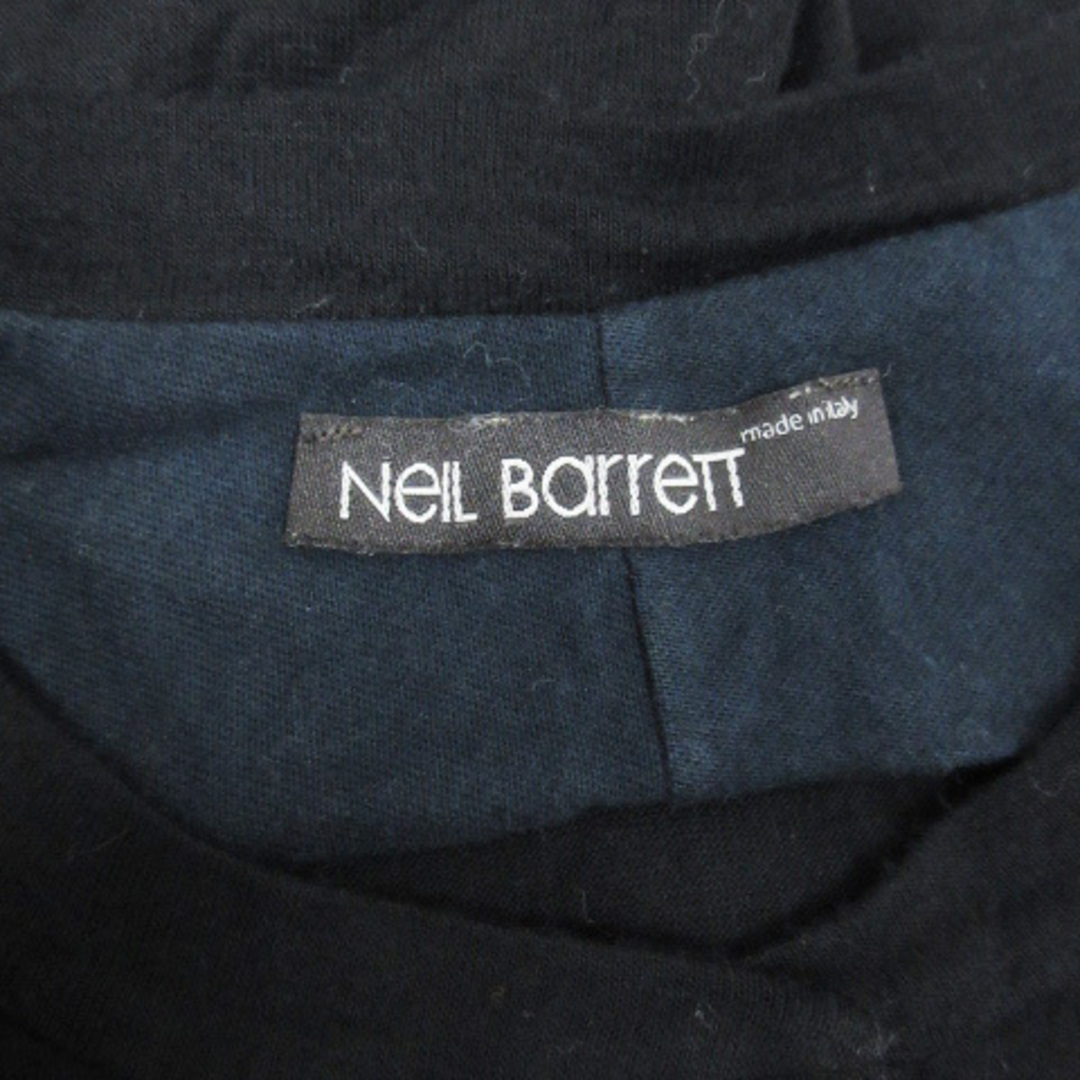 NEIL BARRETT(ニールバレット)のニールバレット カットソー 長袖 ヘンリーネック 無地 S 黒 ブラック レディースのトップス(カットソー(長袖/七分))の商品写真