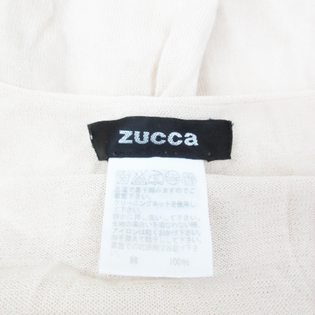 ZUCCa(ズッカ)のズッカ チュニック ニット カットソー 長袖 Vネック シースルー M ベージュ レディースのトップス(チュニック)の商品写真