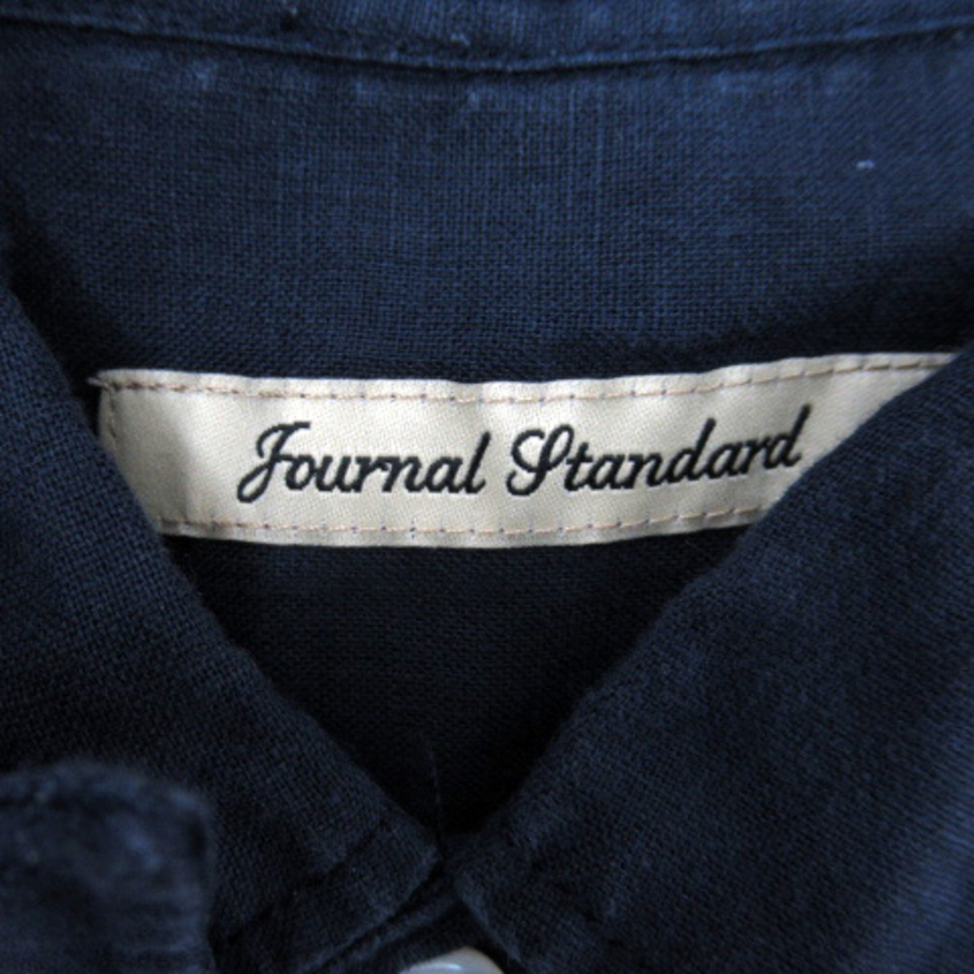 JOURNAL STANDARD(ジャーナルスタンダード)のジャーナルスタンダード カジュアルシャツ 七分袖 リネン 麻 S 紺 ネイビー メンズのトップス(シャツ)の商品写真