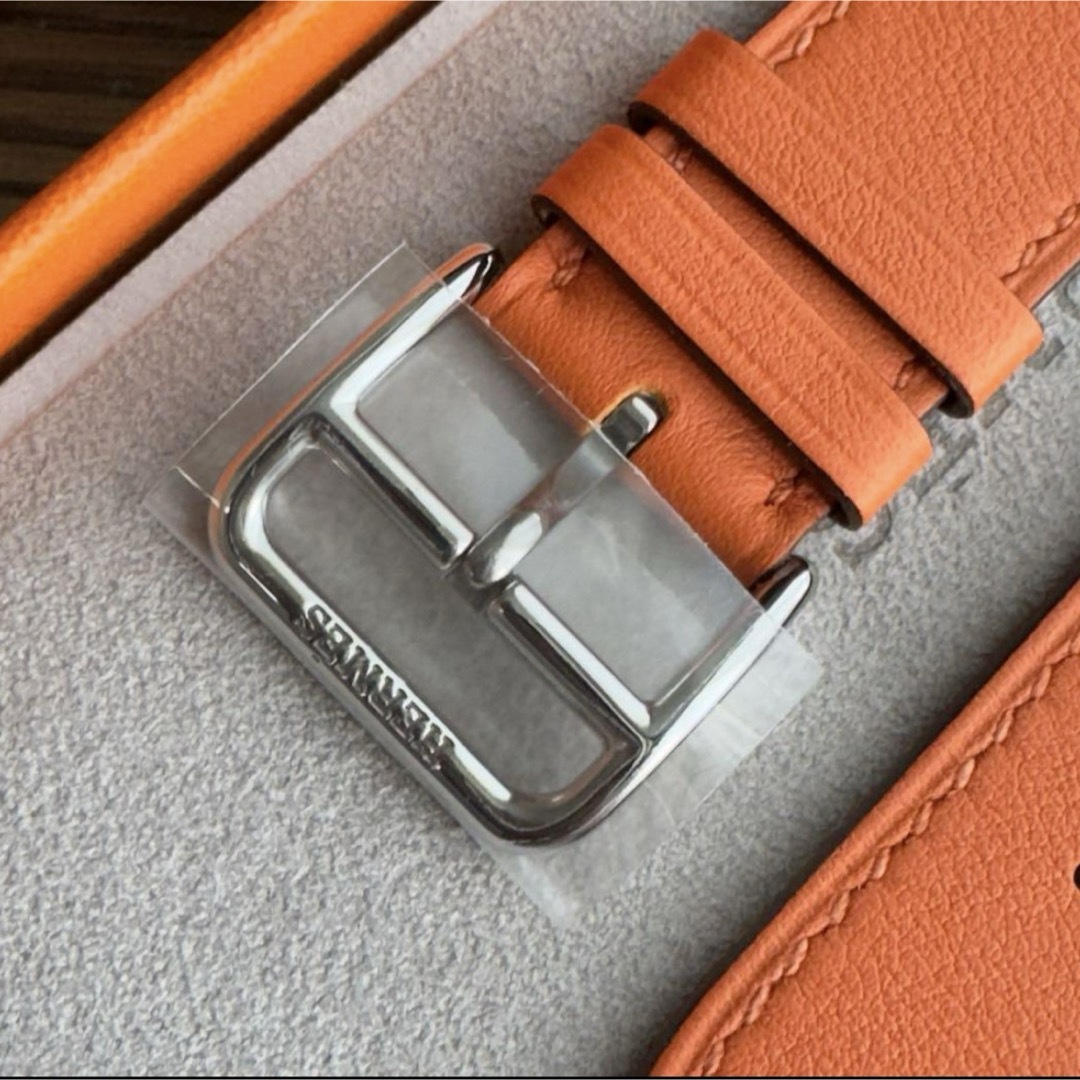 Apple(アップル)の1674 Apple Watch エルメス　オレンジ　レザー　HERMES レディースのファッション小物(腕時計)の商品写真