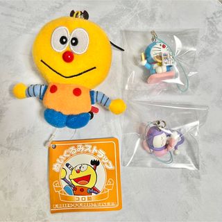 ドラエモン(ドラえもん)のコロ助 ぬいぐるみストラップ とドラえもん、チンプイストラップ(キャラクターグッズ)