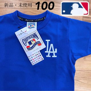 メジャーリーグベースボール(MLB)の【100】MLB公式 ドジャース　ロゴ刺繍　半袖Tシャツ●ユニフォーム　大谷翔平(Tシャツ/カットソー)