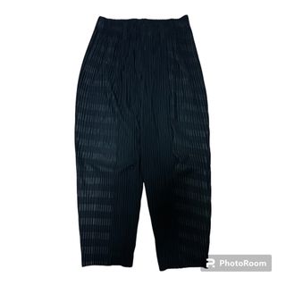 プリーツプリーズイッセイミヤケ(PLEATS PLEASE ISSEY MIYAKE)のレア HOMME PLISSE ISSEY MIYAKE プリーツ パンツ 黒(スラックス)