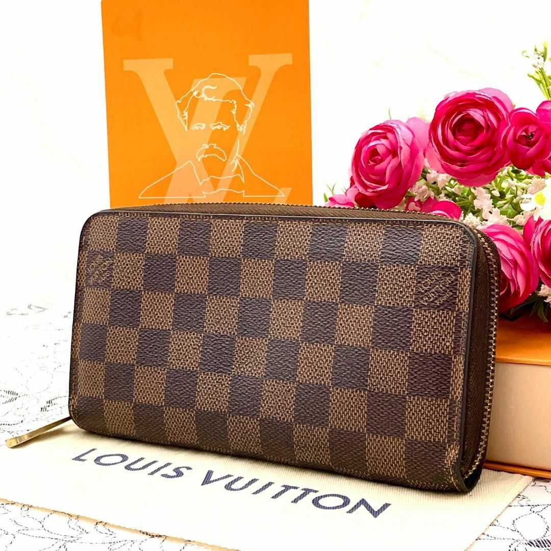 LOUIS VUITTON(ルイヴィトン)の★美品★　ルイヴィトン　ダミエ　ジッピーウォレット　エべヌ　長財布 レディースのファッション小物(財布)の商品写真