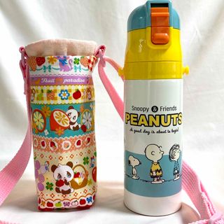 THERMOS - スケーター470ml 日本製肩紐付き！　水筒カバー　水筒ショルダー　パンダ