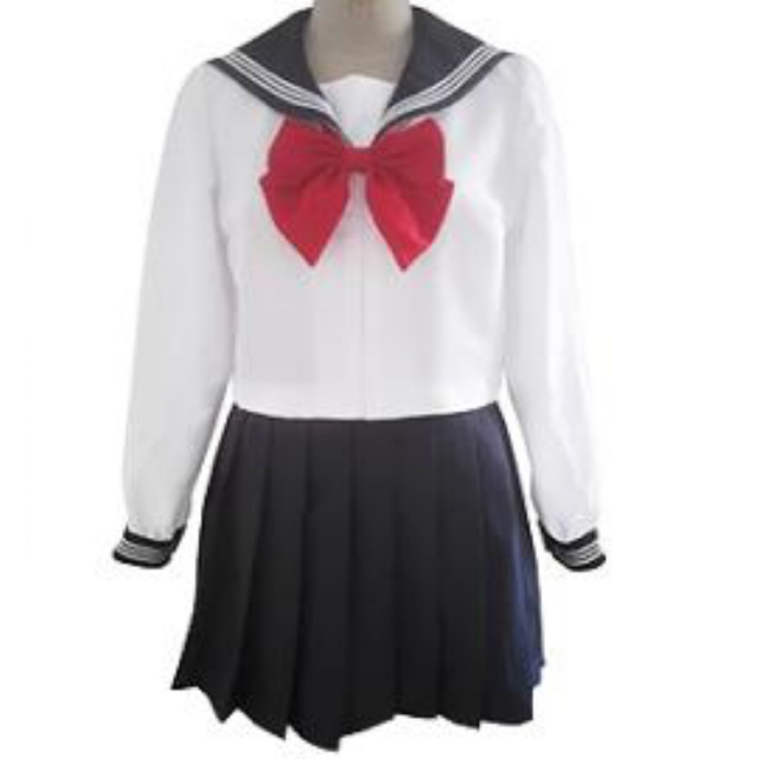 新品未使用　Lサイズ　長袖セーラー服　3点セット　コスプレ　制服　レディース レディースのトップス(その他)の商品写真