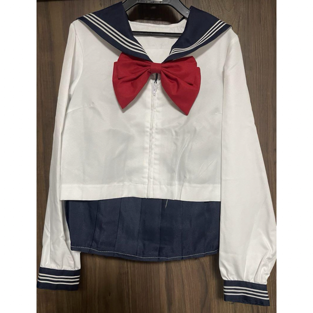 新品未使用　Lサイズ　長袖セーラー服　3点セット　コスプレ　制服　レディース レディースのトップス(その他)の商品写真