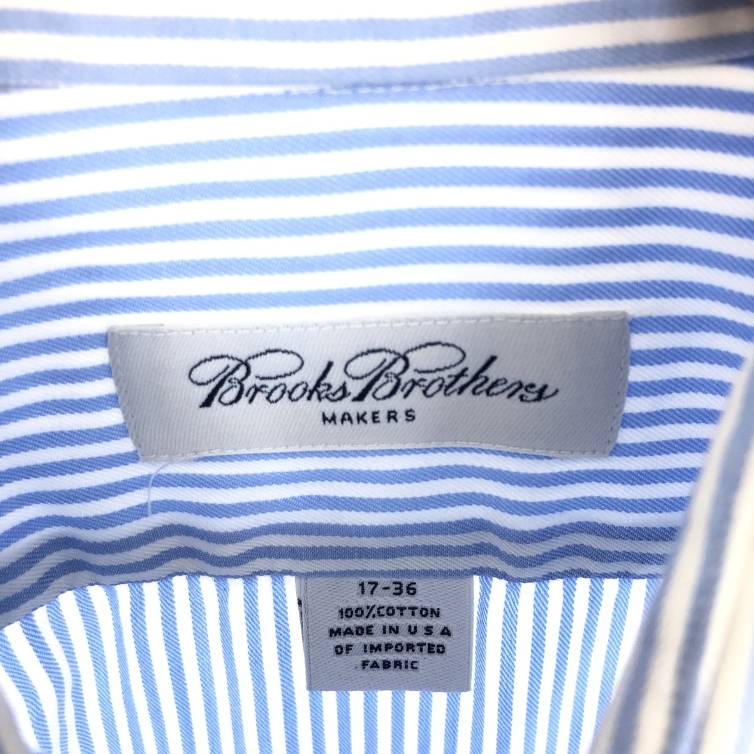 Brooks Brothers(ブルックスブラザース)の古着 ブルックスブラザーズ Brooks Brothers MAKERS 長袖 コットンストライプシャツ USA製 メンズL /eaa446511 メンズのトップス(シャツ)の商品写真