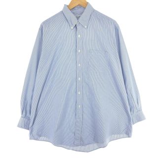 ブルックスブラザース(Brooks Brothers)の古着 ブルックスブラザーズ Brooks Brothers 長袖 ボタンダウンストライプシャツ USA製 メンズL /eaa446512(シャツ)