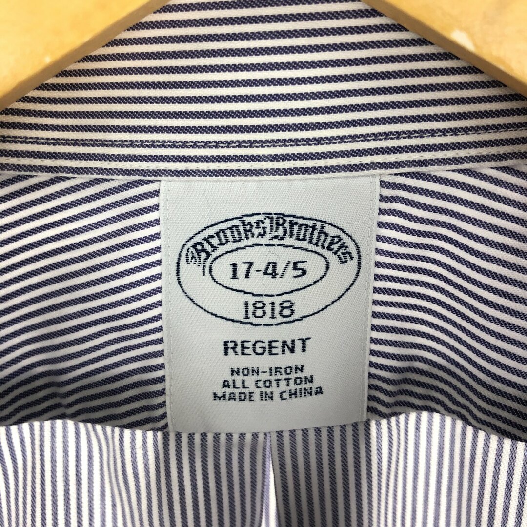 Brooks Brothers(ブルックスブラザース)の古着 ブルックスブラザーズ Brooks Brothers REGENT ワイドカラー 長袖 コットンストライプシャツ メンズL /eaa446513 メンズのトップス(シャツ)の商品写真