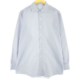 ブルックスブラザース(Brooks Brothers)の古着 ブルックスブラザーズ Brooks Brothers REGENT ワイドカラー 長袖 コットンストライプシャツ メンズL /eaa446513(シャツ)