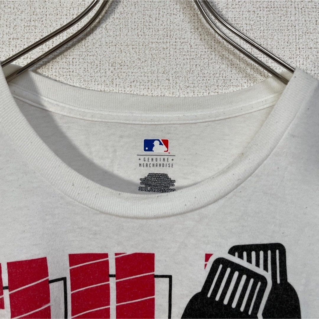 【MLB】メキシコ製半袖Tシャツ　白ホワイト　デカロゴ　メジャーリーグ　F9 メンズのトップス(Tシャツ/カットソー(半袖/袖なし))の商品写真