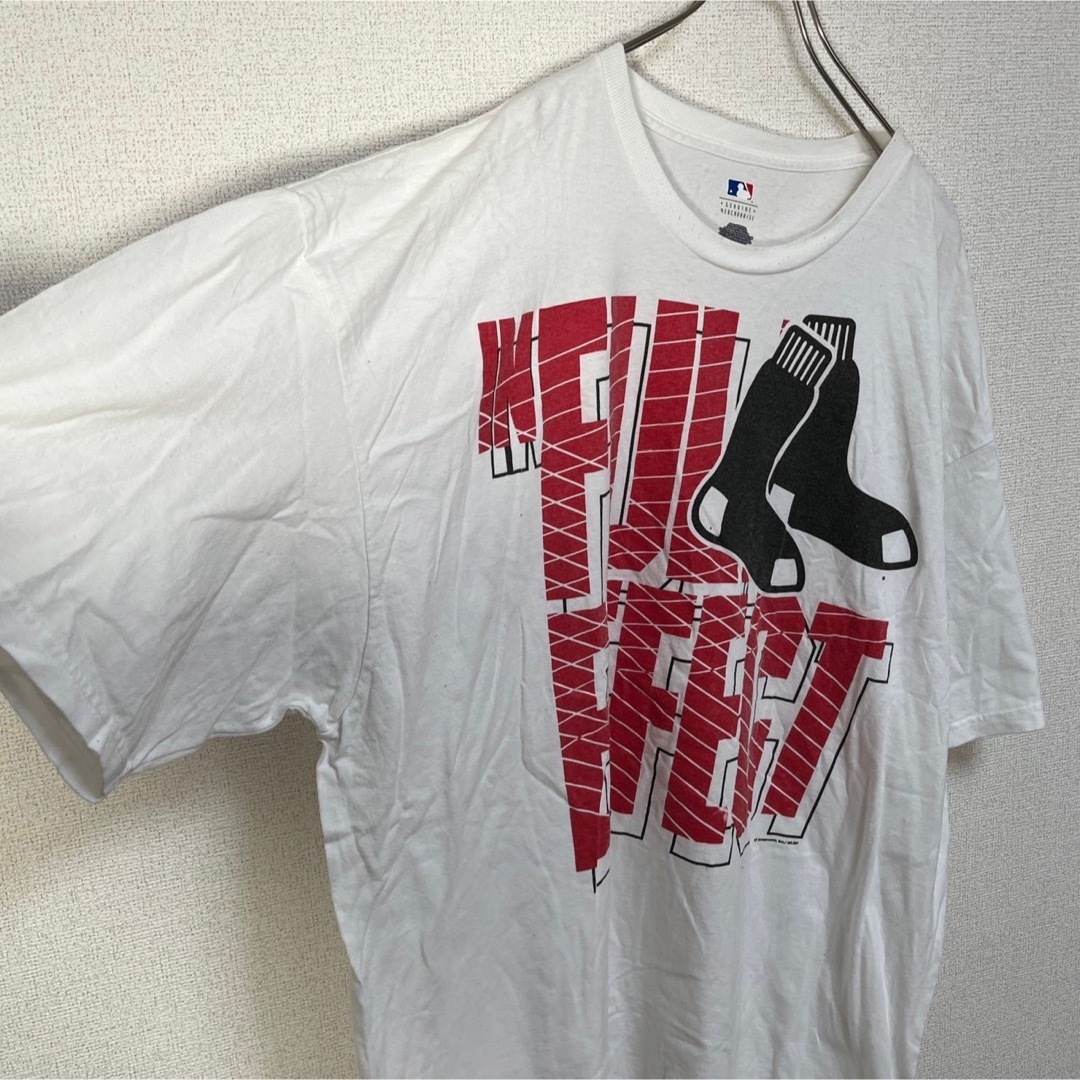 【MLB】メキシコ製半袖Tシャツ　白ホワイト　デカロゴ　メジャーリーグ　F9 メンズのトップス(Tシャツ/カットソー(半袖/袖なし))の商品写真