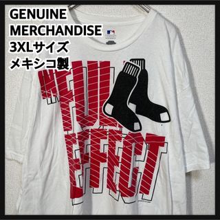 【MLB】メキシコ製半袖Tシャツ　白ホワイト　デカロゴ　メジャーリーグ　F9(Tシャツ/カットソー(半袖/袖なし))