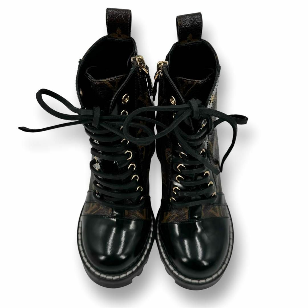 LOUIS VUITTON(ルイヴィトン)の美品 LOUIS VUITTON アングルブーツ モノグラム スタートレイル レディースの靴/シューズ(ブーツ)の商品写真