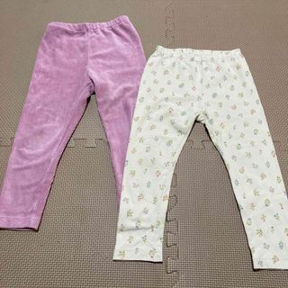 ユニクロ(UNIQLO)のUNIQLO キッズレギンス　２着セット　サイズ100(パンツ/スパッツ)