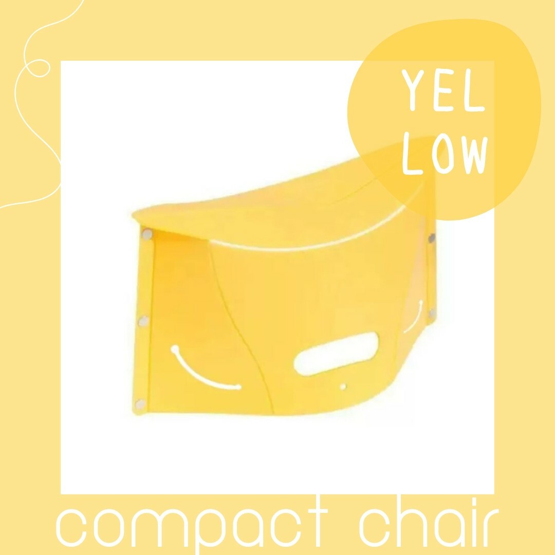 折りたたみ 椅子 黄色 チェア コンパクト ポータブル 遠足 運動会 ディズニー インテリア/住まい/日用品の椅子/チェア(折り畳みイス)の商品写真