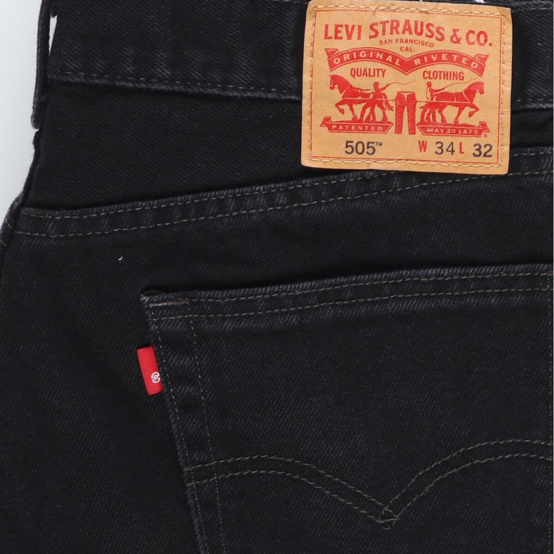 Levi's(リーバイス)の古着 リーバイス Levi's 505 ブラックデニム テーパードデニムパンツ メンズw35 /eaa424196 メンズのパンツ(デニム/ジーンズ)の商品写真