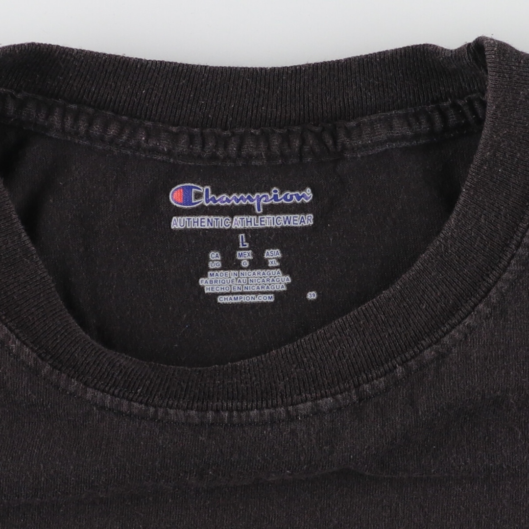 Champion(チャンピオン)の古着 チャンピオン Champion カレッジTシャツ メンズL /eaa441607 メンズのトップス(Tシャツ/カットソー(半袖/袖なし))の商品写真