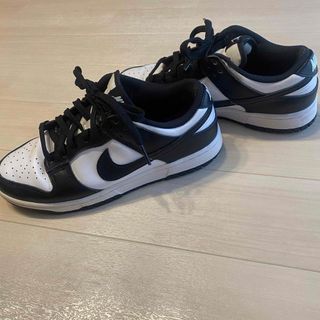 ナイキ(NIKE)のNIKE ダンク ロー レトロ  ホワイト×ブラック 24.5cm(スニーカー)