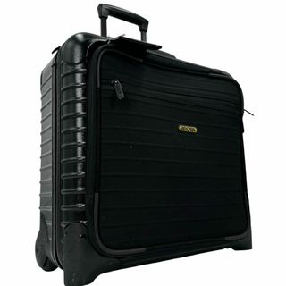 リモワ(RIMOWA)の美品 リモワ スーツケース キャリーケース 機内持ち込み 2輪 ロゴ ブラック(トラベルバッグ/スーツケース)