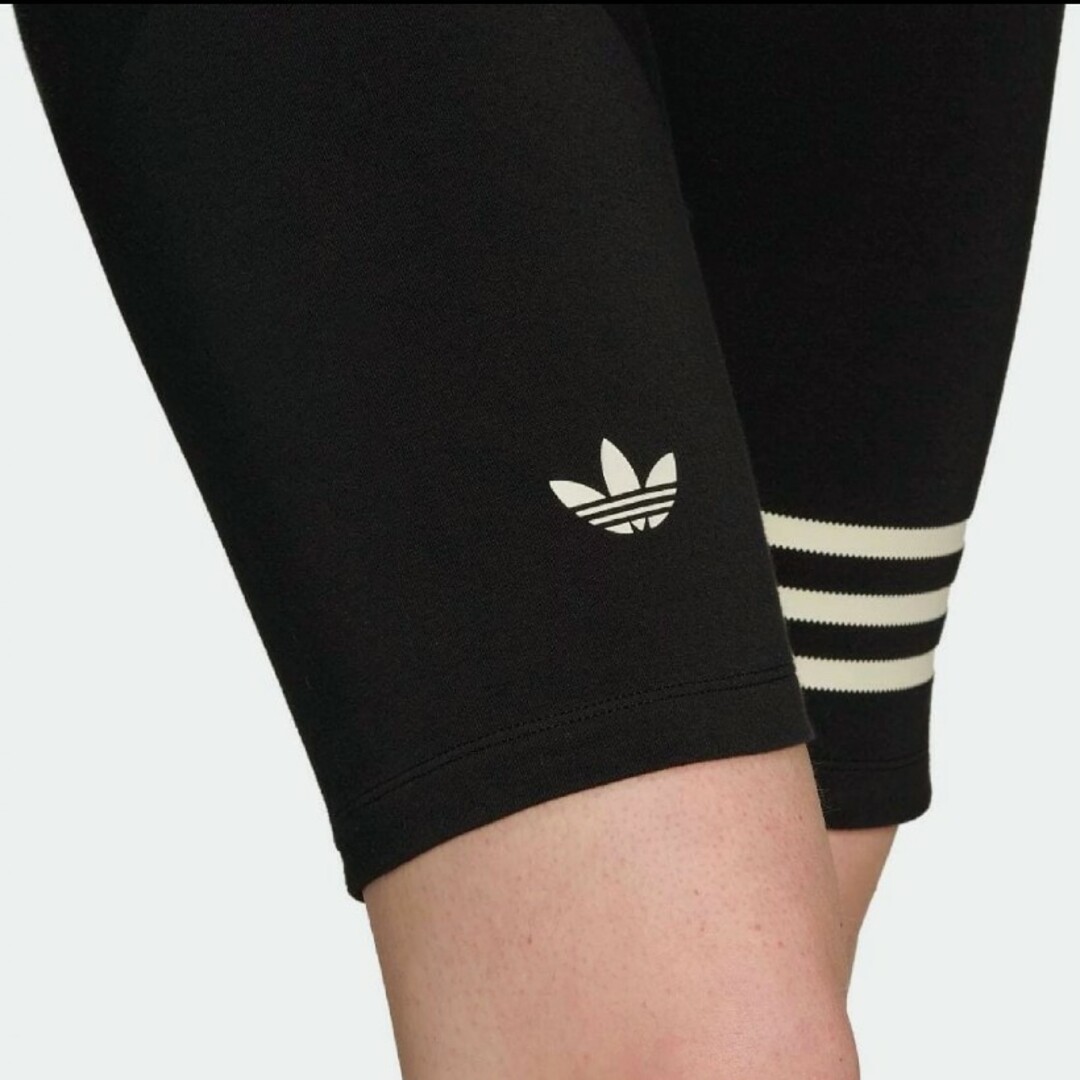 Originals（adidas）(オリジナルス)のアディダス オリジナルス アディカラー バイク レギンス 新品 紙タグ付き 黒 レディースのレッグウェア(レギンス/スパッツ)の商品写真